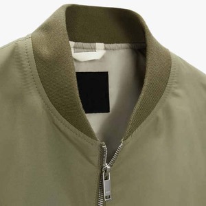 Custom Eco-Friendly Canvas Bomber <b>Jacket</b> Men's High Street Style Waterproof <b>Zipper</b> <b>Jacket</b> with Customized Options - Product Image 3