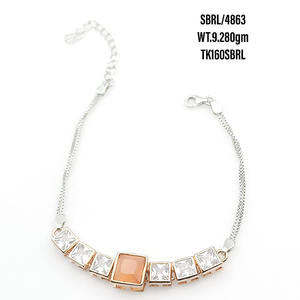 Aqua calcédoine bracelet réglable plaqué or agate jaune bracelet de tennis en argent sterling 925 avec Zircon scintillant pour femmes - Product Image 5