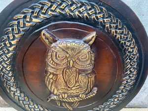 Vichingo scudo gufo legno arte della parete fatto a mano eco-friendly decorazione <span class=keywords><strong>per</strong></span> la <span class=keywords><strong>casa</strong></span> regalo <span class=keywords><strong>per</strong></span> <span class=keywords><strong>lui</strong></span> arazzi - Product Image 3