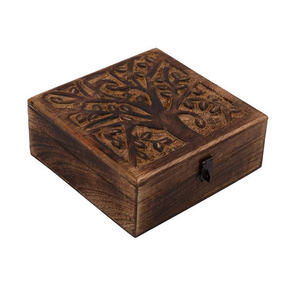Caja de madera de calidad superior más vendida con joyero de madera decorativo tallado a mano para uso de accesorios de joyería - Product Image 5