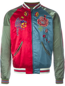 Chaqueta universitaria de satén ajustada por encargo para hombre, chaqueta de poliéster impermeable de estilo callejero con bordado alto - Product Image 6