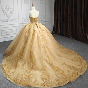 Jancember DY6581 Vestidos de Quinceañera Vintage con Tirantes Dorados para Mujer, para Ocasiones Especiales, de Noche, Fiesta - Product Image 4