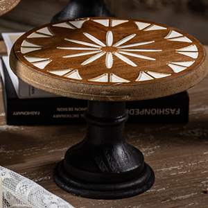 Gran demanda de soporte de pastel de madera de un solo nivel de alta calidad de forma redonda para bodas, hoteles y restaurantes a bajo precio - Product Image 3