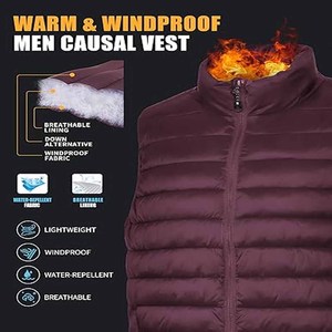 Blouson matelassé pour homme, col montant, couleur noire, design personnalisé pour la saison hivernale - Product Image 4