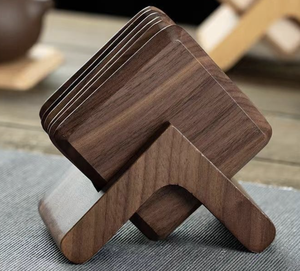 ที่วางแก้วสี่เหลี่ยมสไตล์ร่วมสมัยทำด้วยมือทำจากไม้หรูหราทนทานนำกลับมาใช้ใหม่ได้บนโต๊ะในบ้านที่เป็นมิตรต่อสิ่งแวดล้อม - Product Image 1