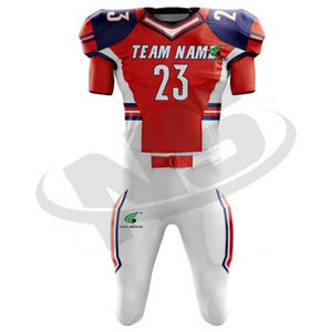ชุดเสื้อเจอร์ซีย์อเมริกันฟุตบอลแบบสั่งตัดผ้าแห้งเร็วผ้ายืดคุณภาพสูงใส่สบายพิมพ์โลโก้ได้ตามต้องการ - Product Image 3
