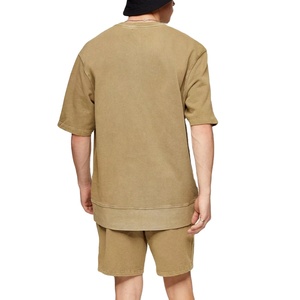 Ensemble deux pièces décontracté pour homme, style délavé, t-shirt à manches courtes et short, confortable, streetwear d'été 2026 - Product Image 5