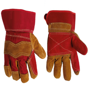 Gants de travail de sécurité de haute qualité Gants de sécurité de travail en cuir fendu de vache à double paume pour gants de gréement robustes - Product Image 5
