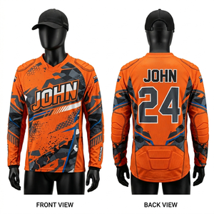 Premium 180 GSM Polyester Paintball Men Jersey Yellow Black Red Panel Design Sublimation Custom Logo <b>Padded</b> Elbow - Product Image 6