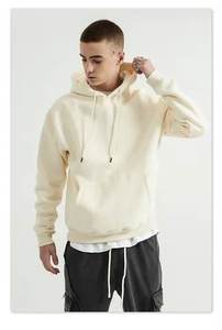 M & F Sweats à capuche d'été pour hommes 100% coton Polyester Logo personnalisé Style fermeture éclair motif solide col à capuche sweat teint en plaine - Product Image 3