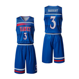 ชุดฝึกบาสเก็ตบอลแห้งเร็วแบบปรับแต่งได้ชุดทีม OEM ระบายอากาศได้ดีตัวเลือกขนาดพิเศษพร้อมเทคนิคการพิมพ์ - Product Image 1