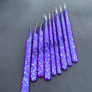 Pro Lash Angle Grip Tweezers Set Punta de microfibra 45 60 75 90 grados Herramientas de extensión de pestañas con logotipo personalizado para técnicos de pestañas - Product Image 5