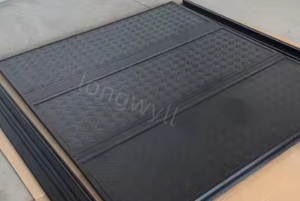 Longwll personalizado de alta calidad de aleación de aluminio deslizante tri-fold Tonneau cubierta para TOYOTA para Hilux <span class=keywords><strong>Vigo</strong></span> Roll-up impermeable - Product Image 3