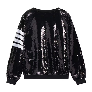 Sweat-shirt à col rond pour femme, personnalisé avec logo, 100% coton, quart de zip, demi-zip, sweat-shirt court pour femme - Product Image 4