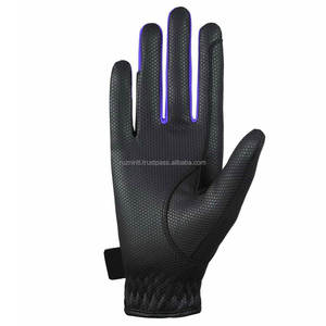 Guantes de Equitación de Cuero/PU, Cierre de Gancho y Bucle en los Dedos, Correa de Muñeca Ajustable, Antideslizantes, Elásticos, Unisex - Product Image 5