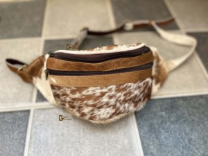 New Arrival Cowhide Fur Leather Hair Hide Stylish Easy Carry Fashionable Handbag Multi-Uses Trending Travel <b>Money</b> <b>Belt</b> Shoulder - Product Image 2