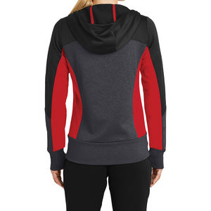 เสื้อมีฮู้ดสำหรับสตรีเสื้อมีซิปแบบมีสีรับผลิตโลโก้ได้ตามต้องการดีไซน์ของคุณเอง - Product Image 2