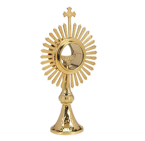 Reliquaire en laiton avec finition polie brillante, forme ronde, base ronde, meilleur design avec panneaux en verre, haute qualité pour l'affichage - Product Image 4