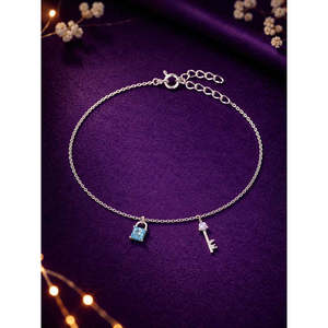 Compre Tobilleras/Payals de Plata 925 100% Auténtica para Mujeres y Niñas, Estilo Lindo, Chapado en Oro de 14K, con Circonitas y Diamantes, Material Principal: Oro - Product Image 2