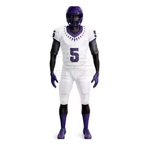 Kit de football américain avec maillot imprimé de chiffres, pantalon taille haute et rembourrage pour les hanches - Product Image 2