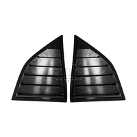 Haosheng - Cache-volets pour vitres arrière de voiture, en plastique noir brillant, garniture de vitre latérale arrière pour Dodge Challenger 2008-2023