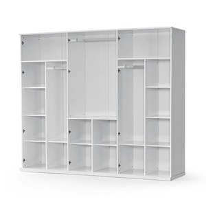 Armario de Dormitorio Gris de Estilo Moderno y Alta Calidad, 5/6 Puertas, Espejo Duradero, Muebles para el Hogar, Gran Capacidad de Almacenamiento, Hecho en Turquía - Product Image 3