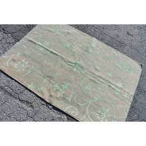 Classic <b>Traditional</b> Green Beige Wool <b>Rug</b> 9x12 Vintage Turkish Aubusson Patchwork Design Latex <b>for</b> <b>Living</b> <b>Room</b> Decorations - Product Image 4