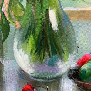 Peintures à l'huile peintes à la main 24 pouces x 20 pouces, 100% faites à la main, paysage classique de champs et de fleurs, art mural pour la décoration du salon - Product Image 6