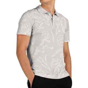 Golf de manga corta para hombre para Polo Jersey informal cómodo en patrón sólido Opciones de talla grande - Product Image 3