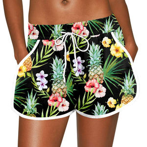 Women's Polyester Quick-Dry Sport Gym <b>Shorts</b> High & <b>Low</b> <b>Waist</b> Plus Size Yoga Pattern With Logo Athletic Running <b>Shorts</b> Pocket - Product Image 3