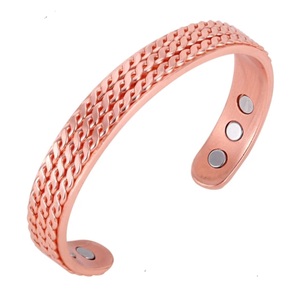 Conjunto de pulsera y anillo de cobre magnético Brazaletes de moda para hombres y mujeres para cumpleaños Aniversario o Día de San Valentín - Product Image 4