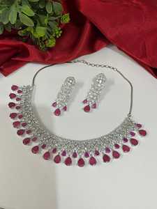 Alta calidad elegante diseño de flor Rosa mujeres fiesta compromiso circón collar pendiente pulsera nupcial boda joyería conjunto - Product Image 3