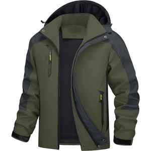 Chaqueta Softshell para Hombre, Deportiva, de Invierno, para Exteriores, Cortavientos, con Capucha, Forro Polar, Impermeable, Chaqueta con Capucha para Lluvia - Product Image 5