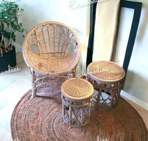 Wholesale <b>Outdoor</b> Patio Furniture Bamboo Wicker Chair Garden <b>Table</b> Set <b>and</b> Garden Chairs With <b>Stool</b> <b>Outdoor</b> Bamboo Furniture - Product Image 6