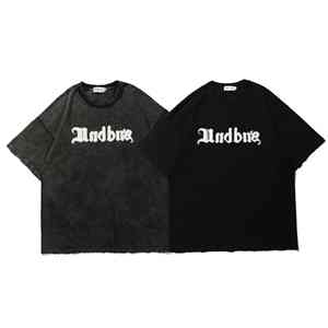 เสื้อยืดผ้าฝ้าย220จีเอสเอ็มโอเวอร์ไซส์ Boxy Fit เสื้อครอปวินเทจสำหรับผู้ชาย - Product Image 6