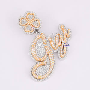 Hip Hop Diamant 14KT Or Deux Tons Bijoux Glacé Pendentif Personnalisé VVS Clarté Lab Grown Diamant IGI Certifié - Product Image 2