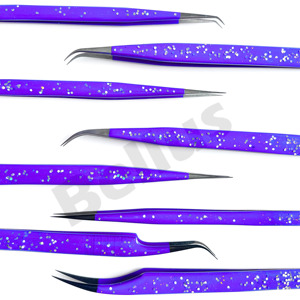 Les plus récentes pinces à cils en acier japonais enduites de poudre antidérapante avec des outils Pro à pointe pointue pour les extensions de cils individuelles de volume - Product Image 3