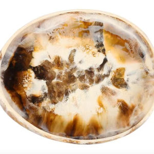 ชามสลัดทำมือรูปควายฮอร์นงานหัตถกรรมรูปใบไม้ทำมือชามสลัดดีไซน์ใหม่จากผู้ผลิตขายส่ง - Product Image 1