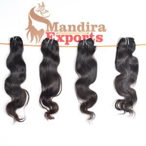 La mejor calidad de cabello virgen, cutícula alineada, sin procesar, sin piojos, extensiones de cabello humano indio Bodywave sin procesar del sur de la India - Product Image 5