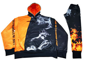 Survêtement décontracté pour homme de qualité supérieure, avec impression par transfert thermique, logo personnalisé, design solide, sweat à capuche épais et empilé - Product Image 4