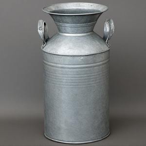 Bidon de lait galvanisé antique fabriqué à la main classique avec une forme durable idéale pour les cuisines maisons jardin extérieur et style de ferme - Product Image 2