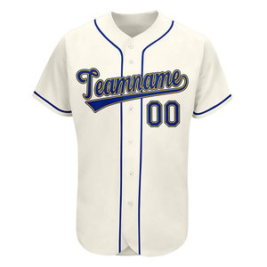 Maillot de baseball et de softball personnalisé de haute qualité respirant col en V 100% chemise de sublimation décontractée en polyester - Product Image 1