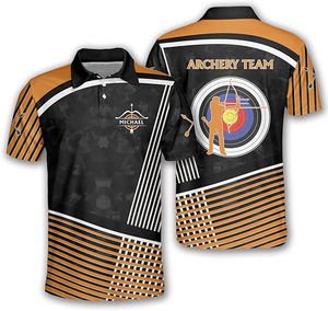 Chemise en jersey unisexe de tir à l'arc Match impression par sublimation bon marché chemises de tir d'échauffement pour hommes et femmes - Product Image 1