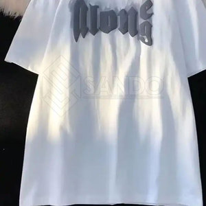 Camisetas de Hombre Oversize con Cuello Redondo, Estampado Puff, 100% Algodón, Transpirables y de Secado Rápido, Venta Directa de Fábrica - Product Image 3