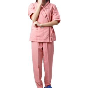 Batas de Laboratorio 100% Algodón, Batas de Paciente Lavables con Rayas, Uniforme de Hospital Unisex, Trajes de Paciente Cómodos de Buena Calidad - Product Image 1
