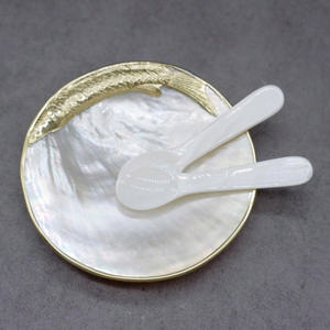 Assiette en nacre faite à la main, assiette en nacre naturelle, assiette décorative en nacre Caviar servant l'exportation - Product Image 6