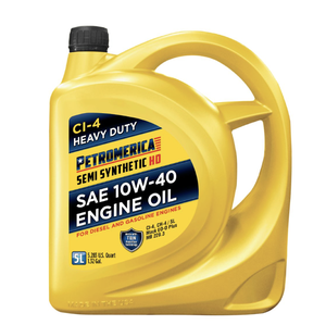 Petromerica Heavy Duty Synthetic Blend Anti-Wear SAE <b>10W</b>-<b>40</b> CI-4/SL Diesel Engine Oil 3 Pack 5 Quart - Product Image 1