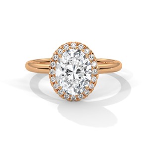 2.0ct Oval Cut CZ Halo <b>Solitaire</b> <b>Ring</b> 925 Sterling <b>Silver</b> Engagement Band - Product Image 2