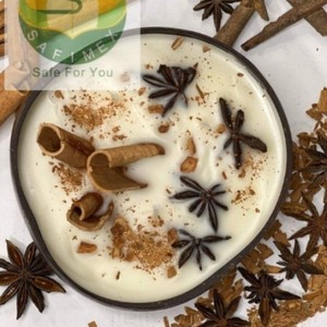 Cera de soja ecológica natural con sabor a hierbas, cuenco de coco, velas perfumadas para la meditación de la Iglesia de la oficina en casa - Product Image 3