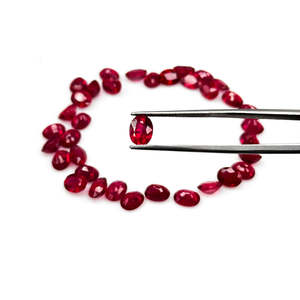 Rubis naturels de Bangkok, ovales calibrés 7x9mm 8x10mm, qualité supérieure, pierre précieuse en cristal rouge rose, taille ovale, traitement thermique, personnalisable - Product Image 3